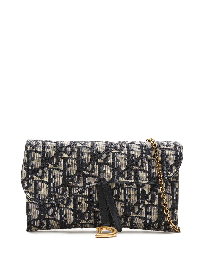 Christian Dior Petite pochette Saddle avec chaîne