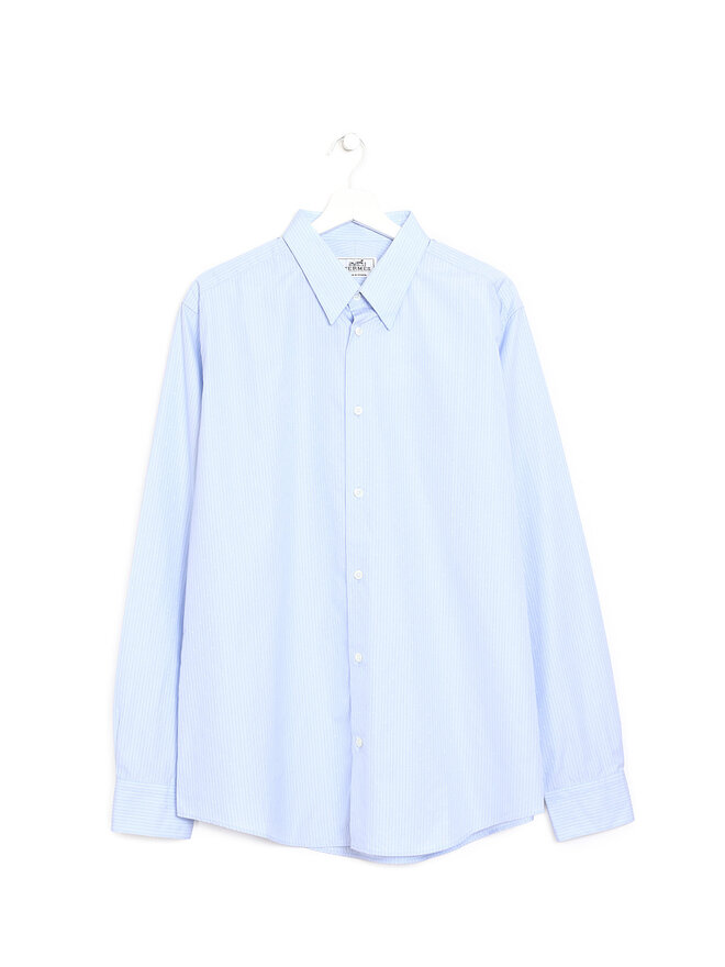 HERMÈS Chemise Classique à Rayures Fines