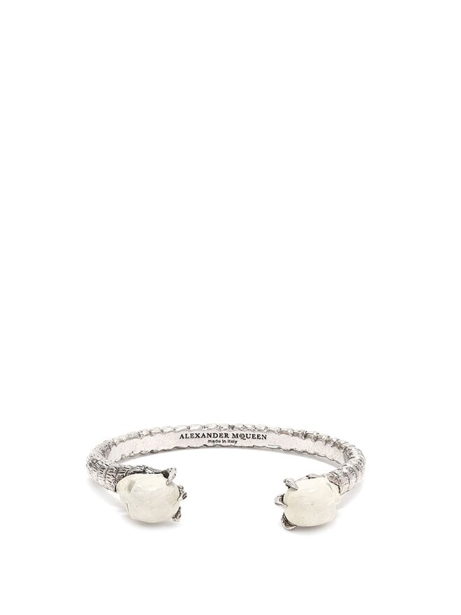 Alexander McQueen Bracelet manchette tête de mort