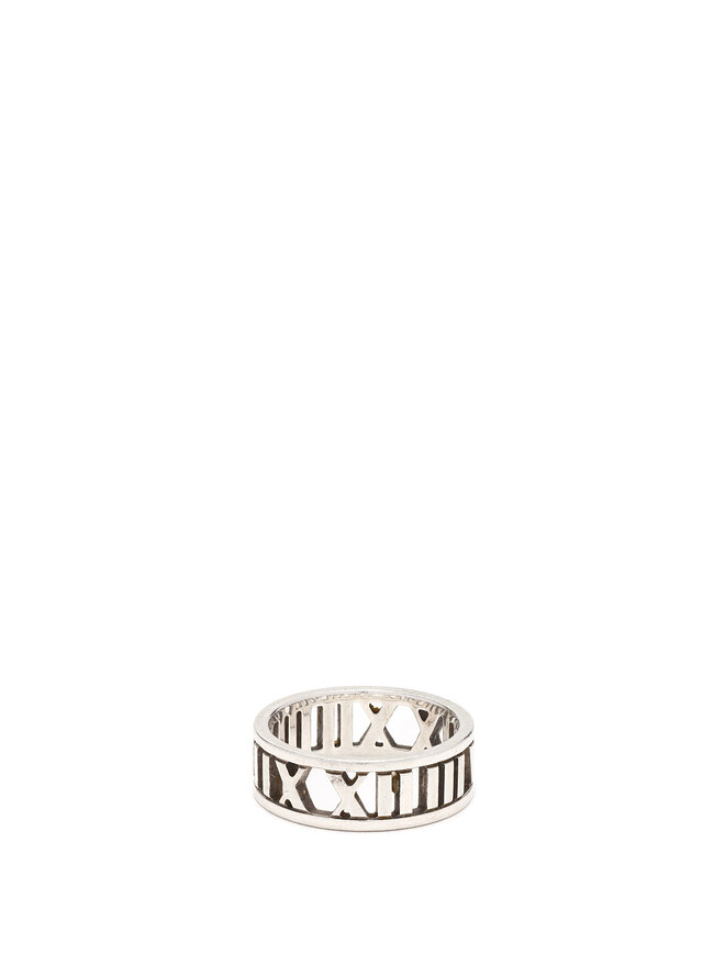 Tiffany & Co. Atlas Roman Numeral Silver Ring