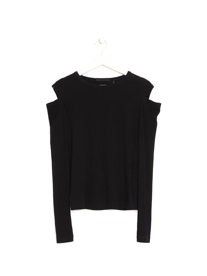 HELMUT LANG Cutout Shoulder Long Sleeve T-shirt
