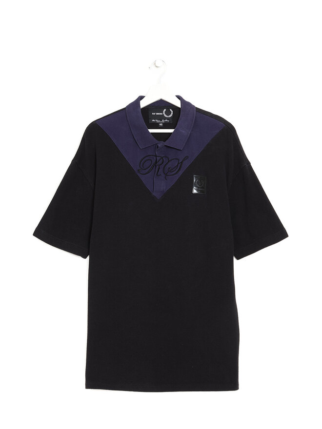Raf Simons x Fred Perry Long Sleeve Polo with Logo Embroidery