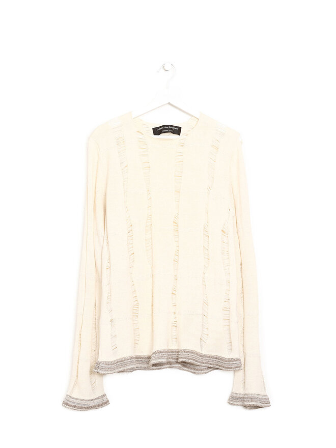 COMME des GARÇONS HOMME PLUS Open-Knit Distressed Sweater