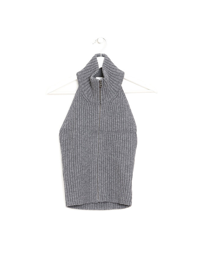Fax Copy Express Ribbed Sleeveless Knit Top