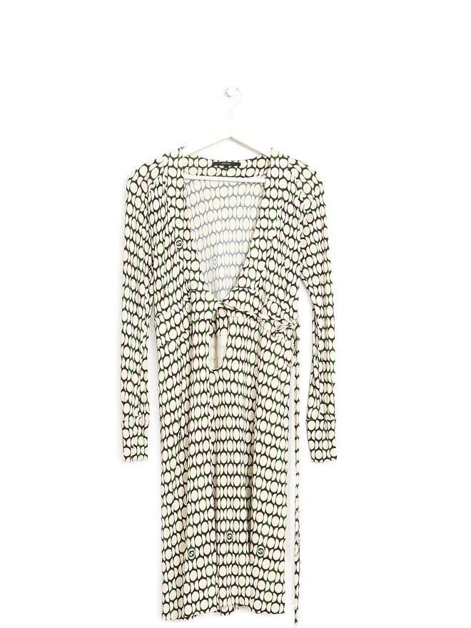 GUCCI Geometric Wrap Midi Dress