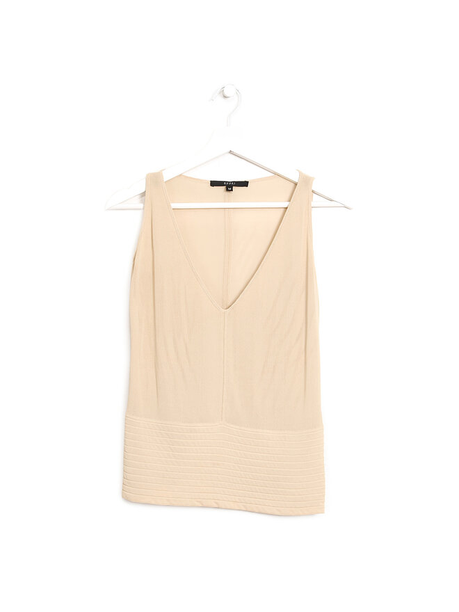 GUCCI Sleeveless Ribbed Knit Top