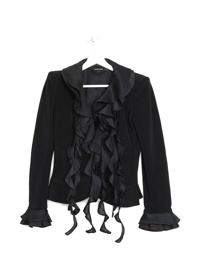 GIORGIO ARMANI Ruffle-Detail Jacket