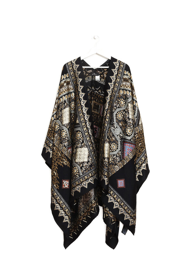 ETRO Paisley Pattern Multicolor Poncho