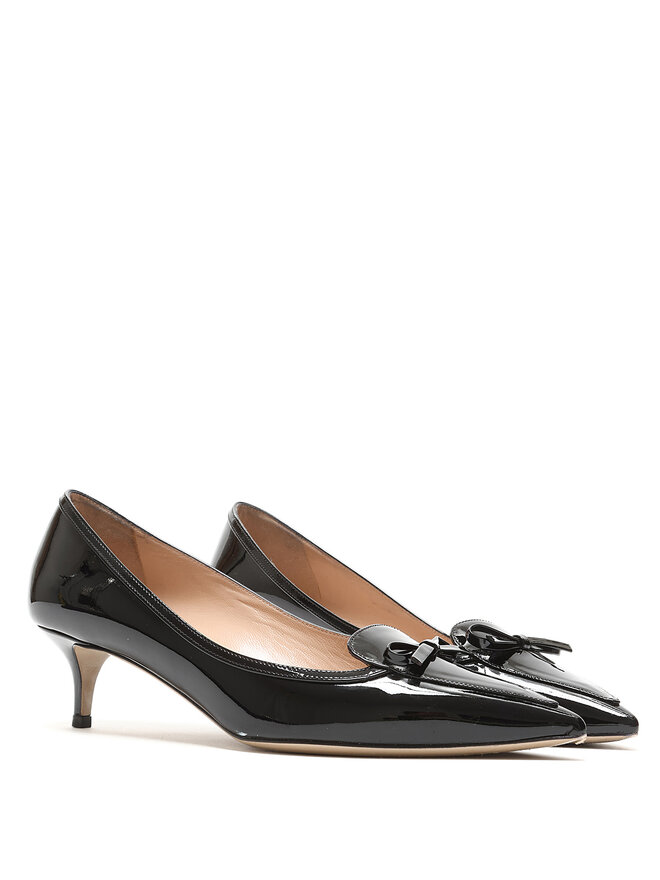 VALENTINO Escarpins à Bout Pointu en Cuir Verni