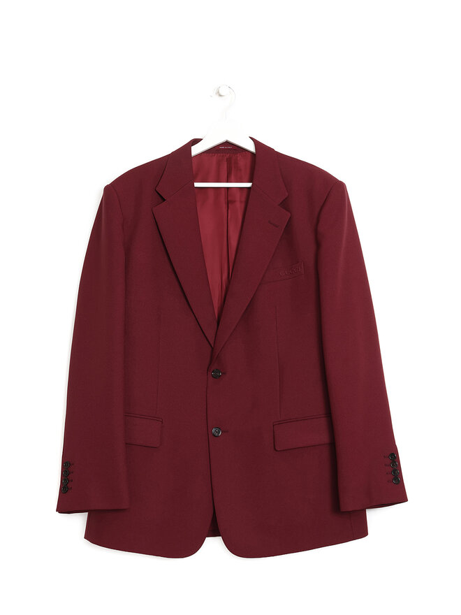 GUCCI Red Wool Tailored Blazer