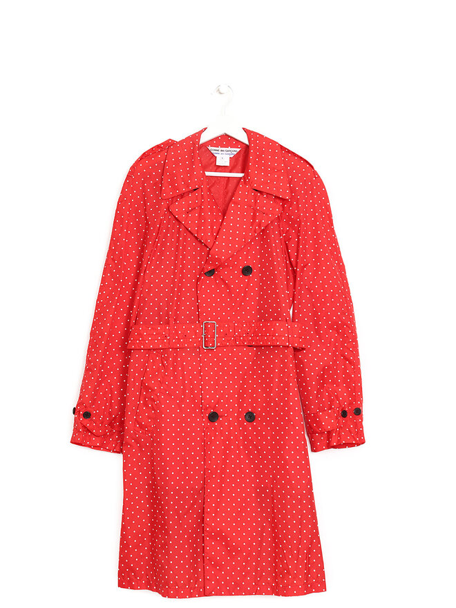 COMME des GARÇONS Polka Dot Nylon Trench Coat