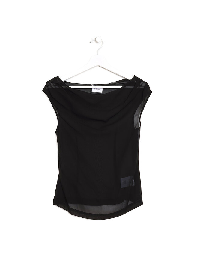 BEARE PARK Sheer Silk Sleeveless Top