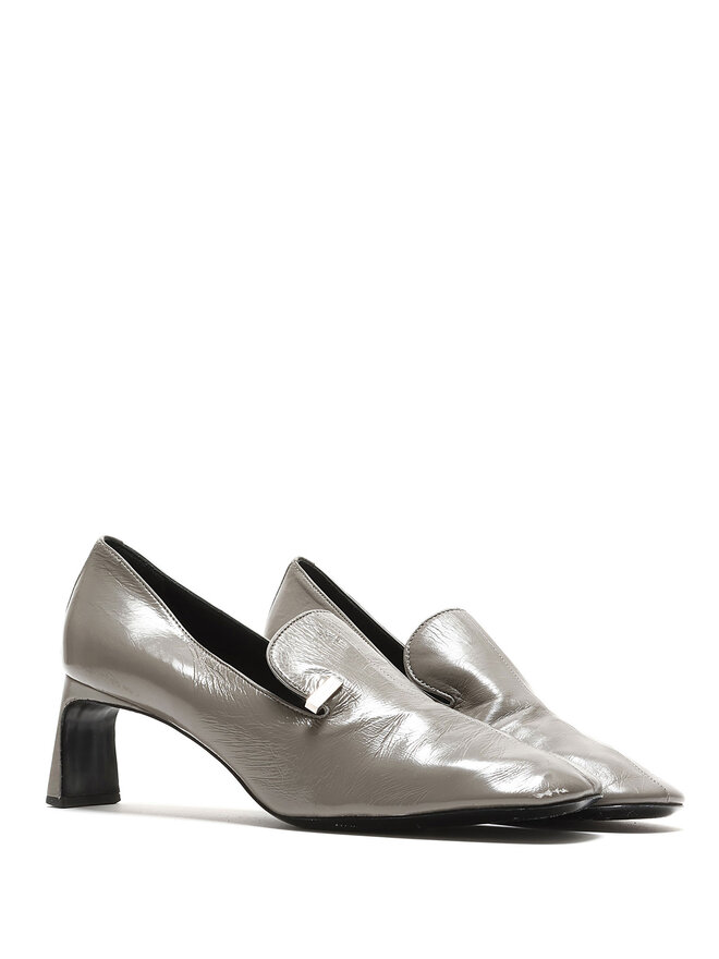 Pheobe Philo Glossy Gray High Heels