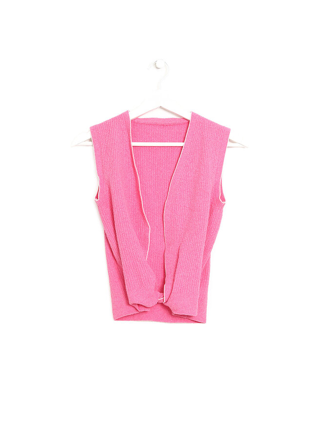 JACQUEMUS Haut Rose Minimaliste