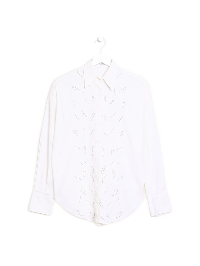 BRUNELLO CUCINELLI Chemise à manches longues brodée florale