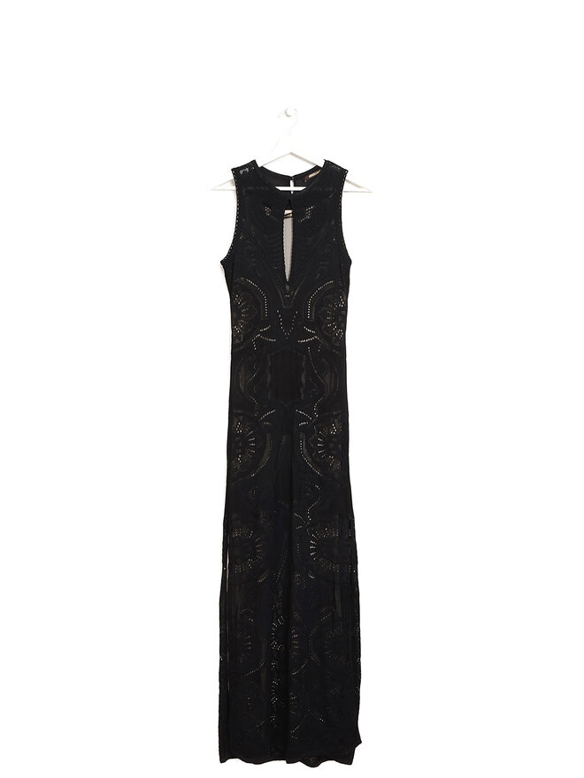 Roberto Cavalli Sleeveless Lace Maxi Dress