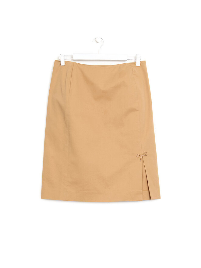 GUCCI Cotton Blend Skirt with Bow Detail