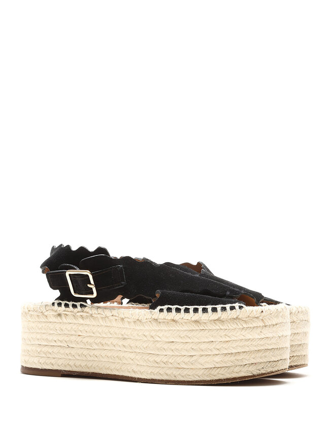 Chloé Lauren Suede Espadrille Sandals