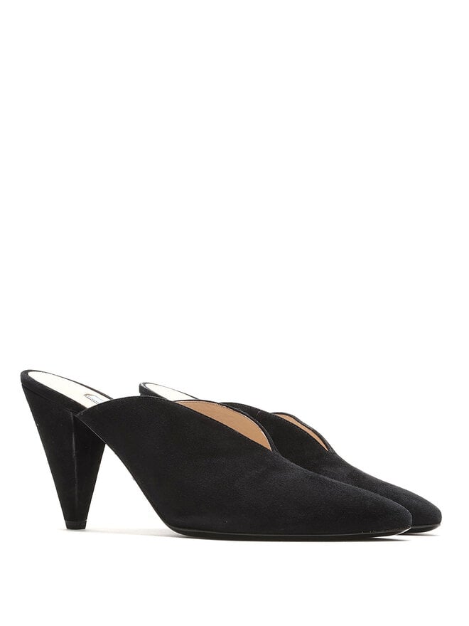 PRADA Suede Pointed Toe Mules