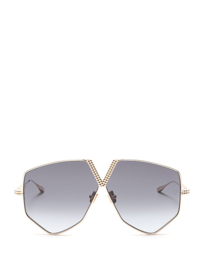 VALENTINO V-Hexagon Oversized Sunglasses