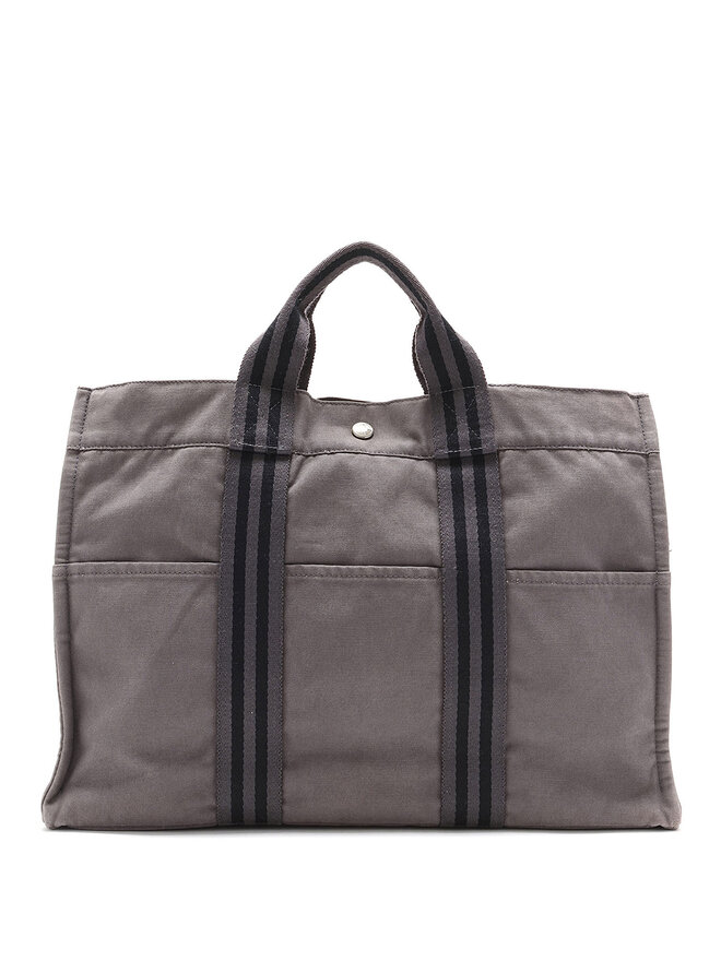 HERMÈS Cabas en toile Fourre-Tout