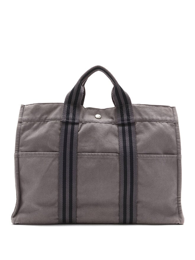 HERMÈS Toile Fourre-Tout Canvas Tote Bag