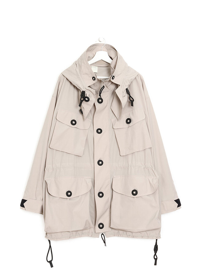 N-HOOLYWOOD Manteau Beige à Col Montant