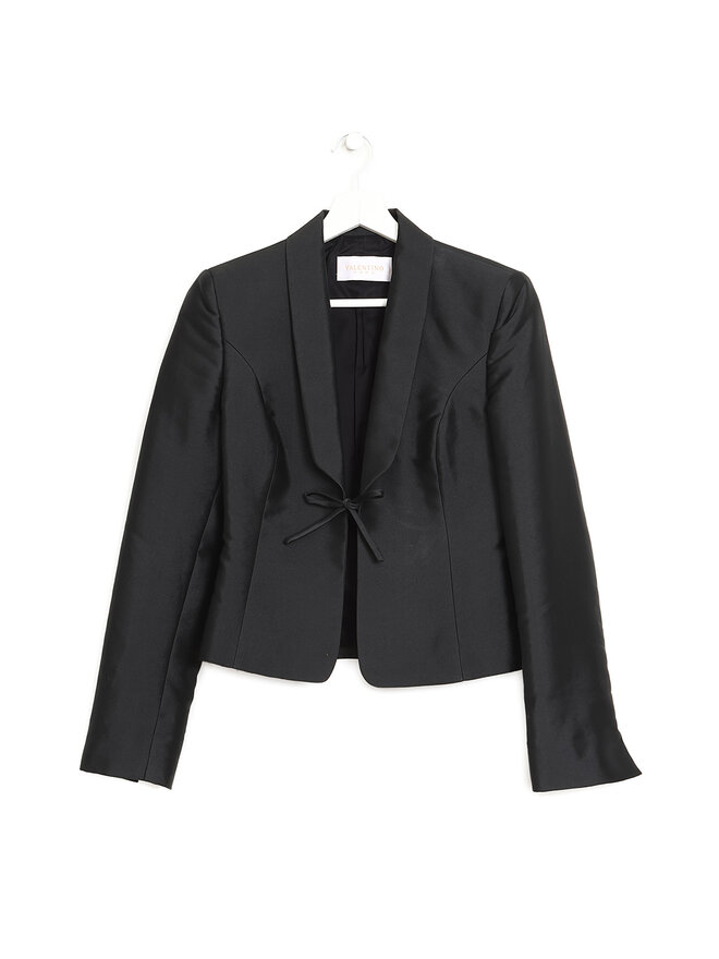 VALENTINO Silk Shawl Collar Jacket