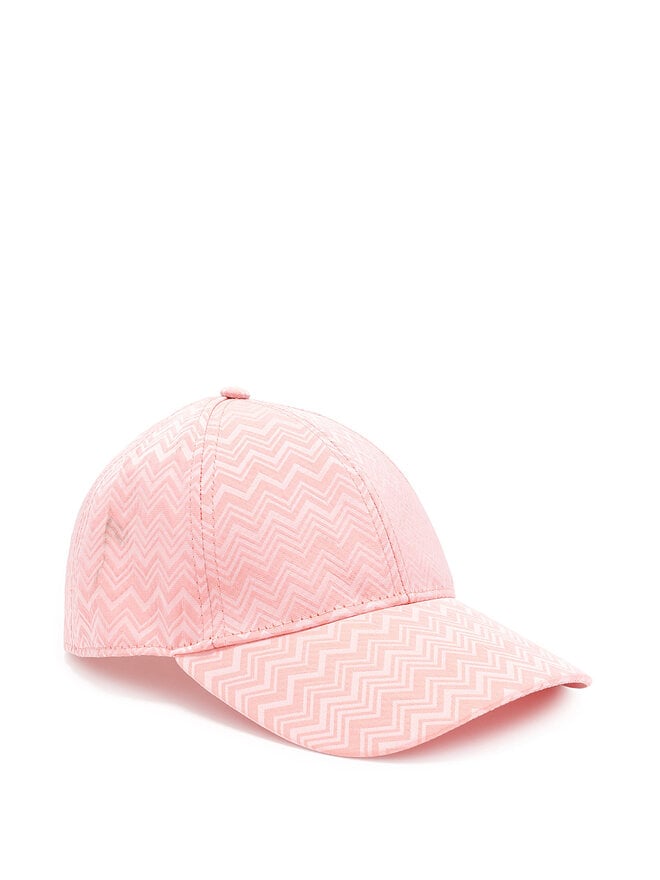 MISSONI Geometric Pattern Pink Cap