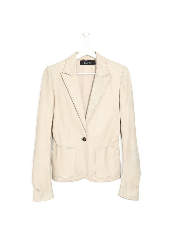 GUCCI Grained Leather Blazer