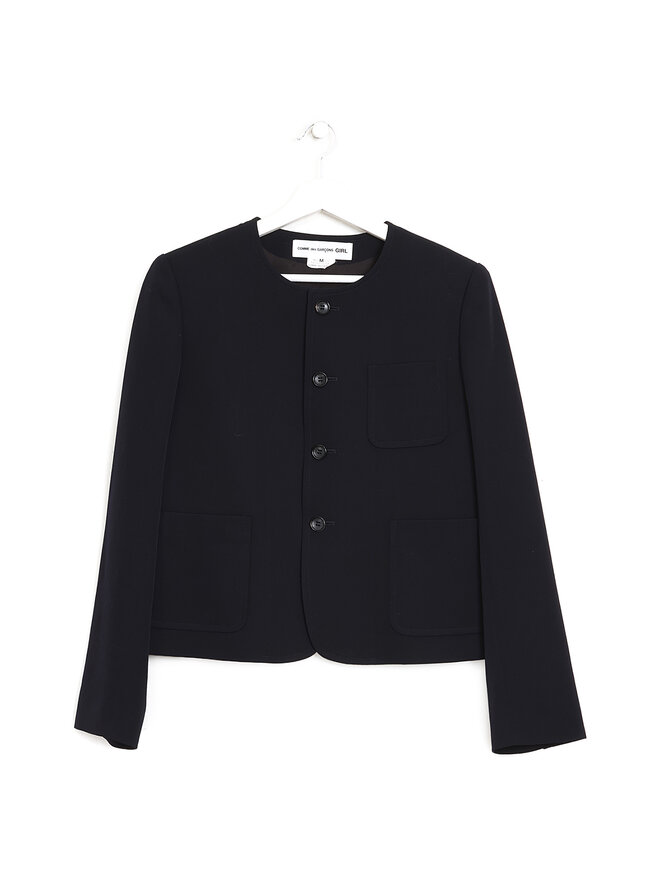 COMME des GARÇONS GIRL Navy Wool Blazer