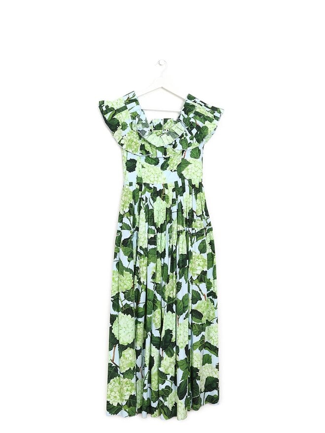 Oscar de la Renta Floral Off-the-Shoulder Midi Dress