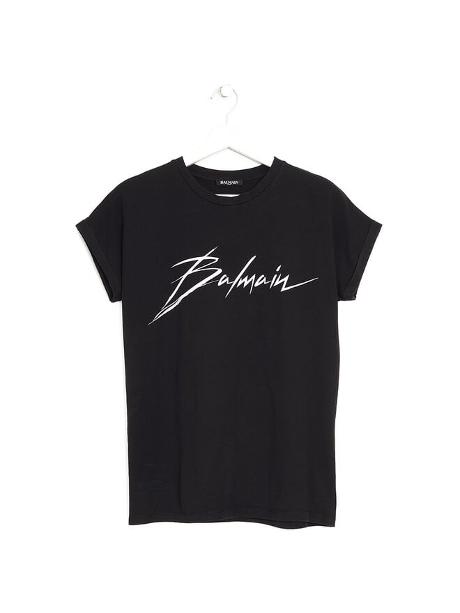 BALMAIN Logo Graphic Cotton T-shirt