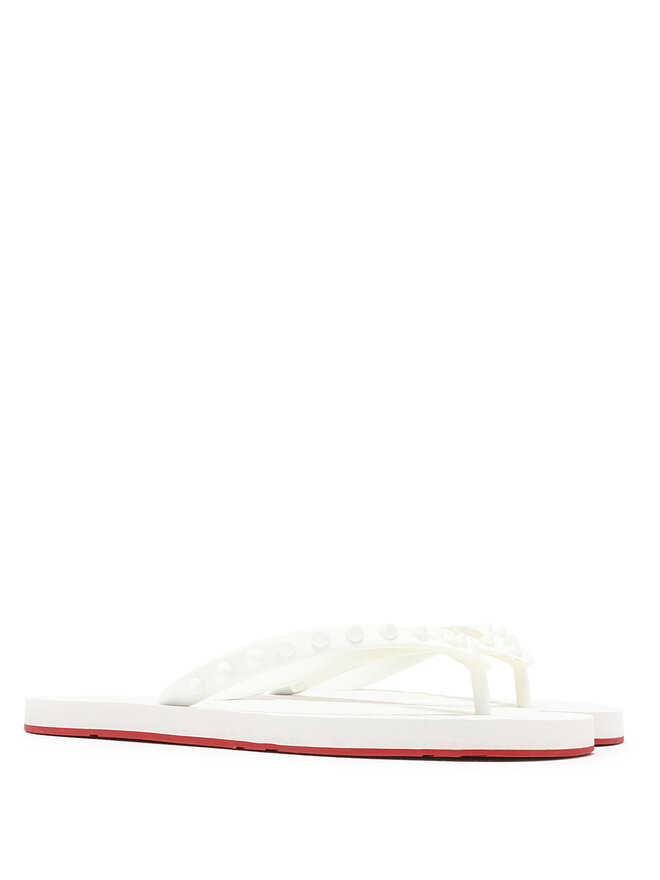 Christian Louboutin Spiked Rubber Flip Flops