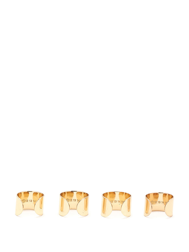 Maison Margiela Set of Four Gold-Tone Rings