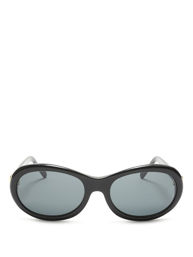 Cartier Lunettes de soleil à monture ronde avec accents dorés