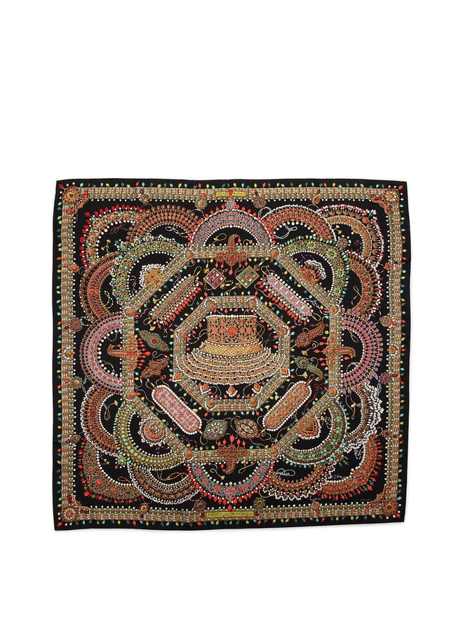 HERMÈS Parures Des Maharajas Silk Scarf