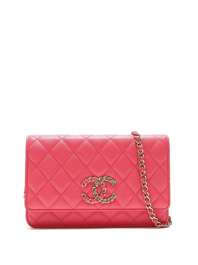 CHANEL Portefeuille à Chaîne Cuir Caviar Matelassé