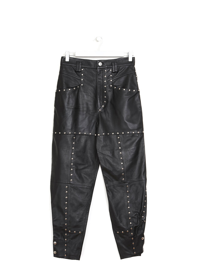 ISABEL MARANT Pantalon en cuir clouté