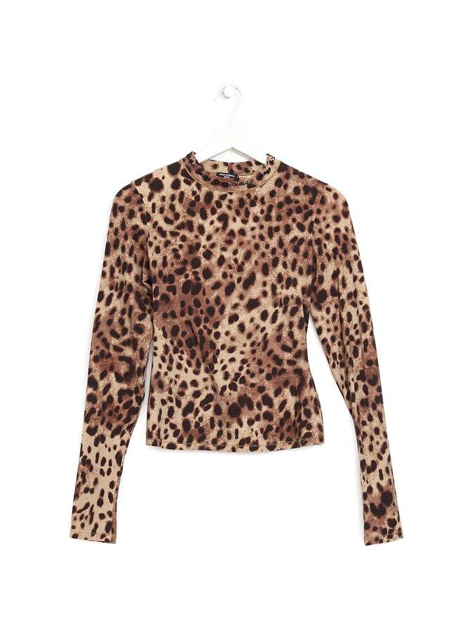 Dolce & Gabbana x SKIMS Haut à Motif Léopard en Soie