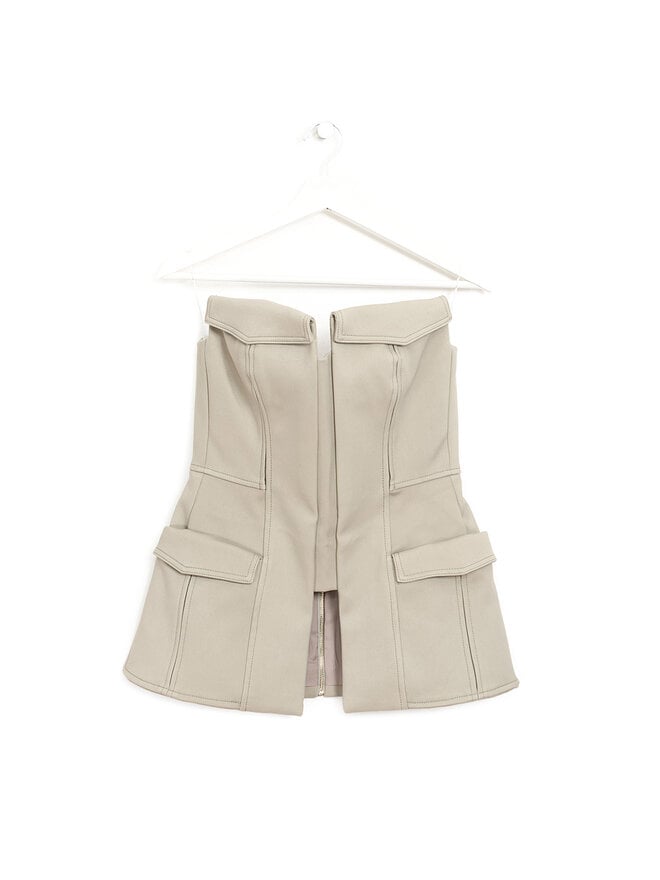 DION LEE Bustier Top with Flap Pockets