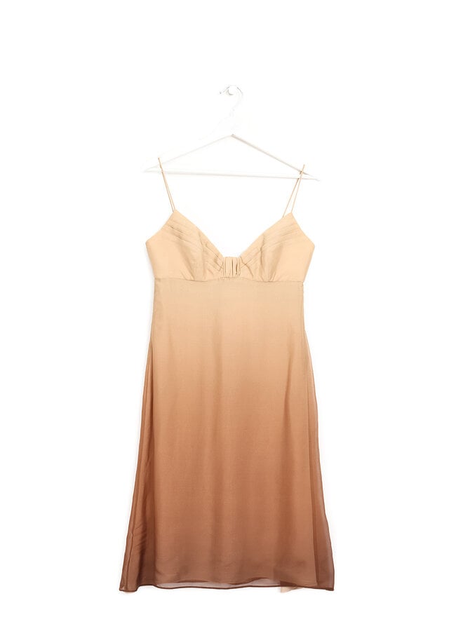 GIORGIO ARMANI Gradient Silk Bustier Mini Dress