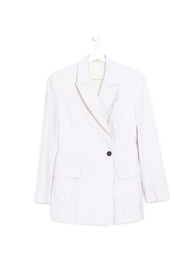 BRUNELLO CUCINELLI Veste Rayée en Lin-Coton