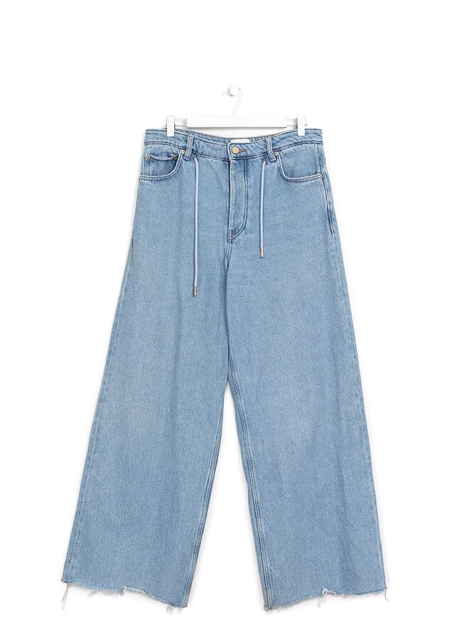 GANNI Jean en Denim Large en Coton Bio