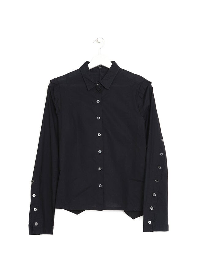 ANN DEMEULEMEESTER Chemise Classique en Coton Noir