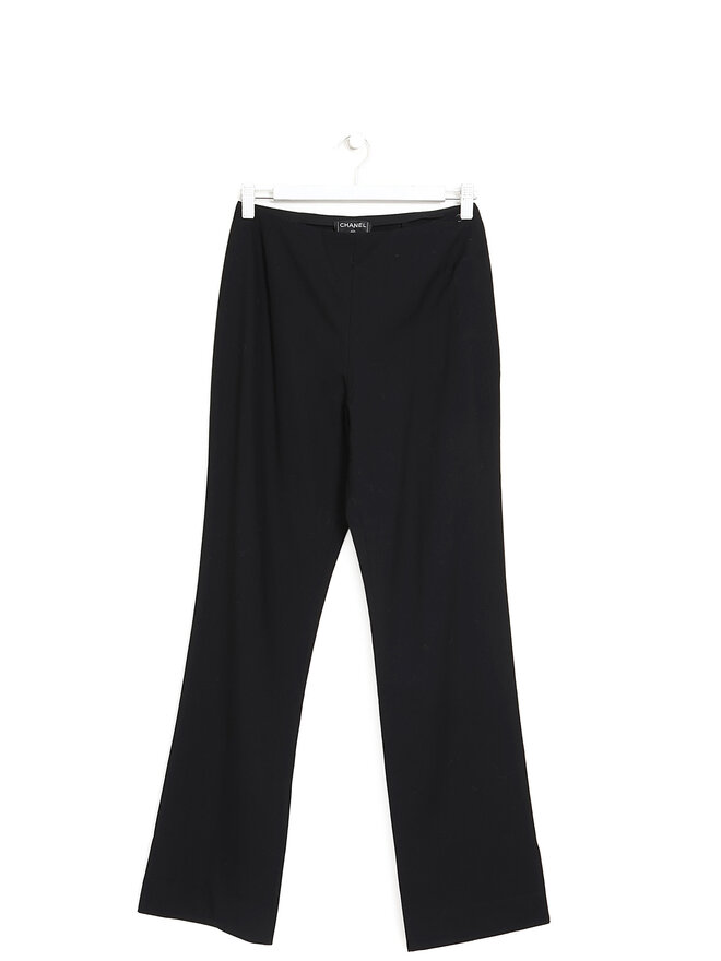 CHANEL Pantalon en Laine à Jambe Étroite