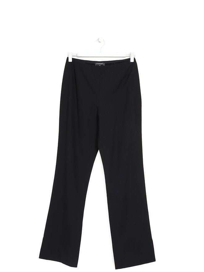 CHANEL Slim Leg Wool Pants