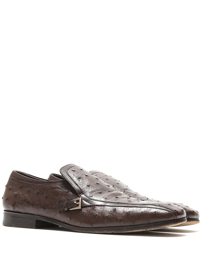 PRADA Mocassins en Cuir d'Autruche
