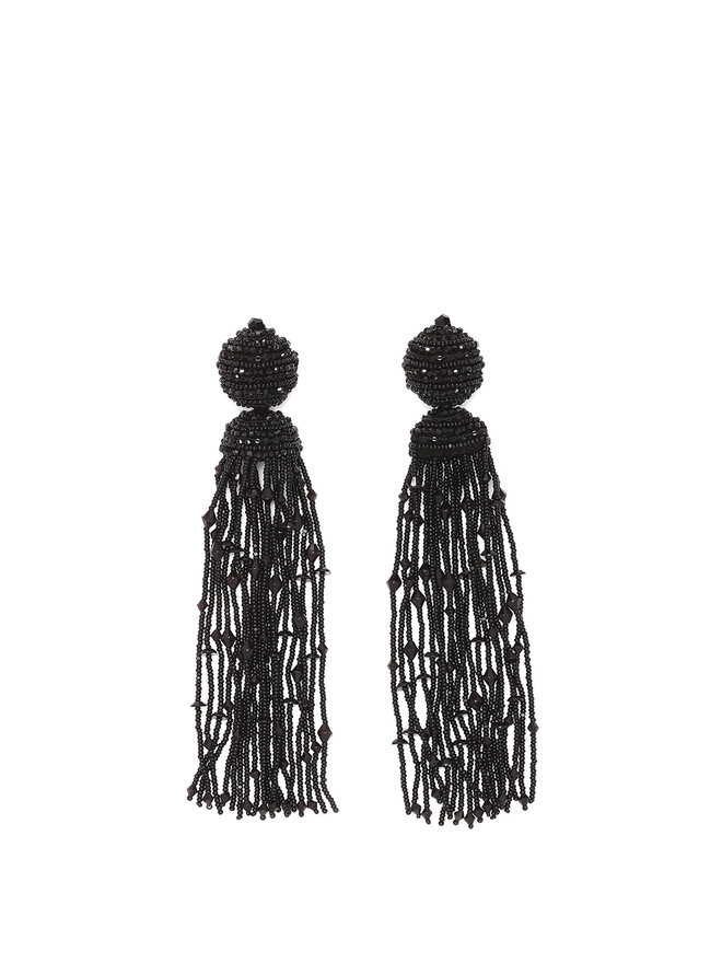 CAROLINA HERRERA Beaded Tassel Earrings