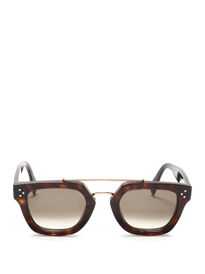 CELINE Celine Bridge Tortoiseshell Sunglasses